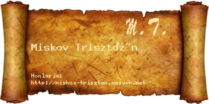 Miskov Trisztán névjegykártya